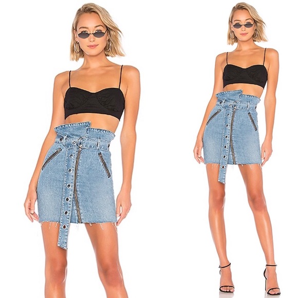 GRLFRND Dresses & Skirts - 📿🆕 GRLFRND ♛ Ava Paper Bag Waist Mini Skirt ♛